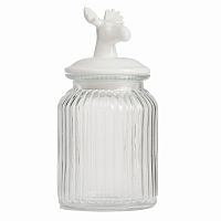 декоративная банка с крышкой deer средняя в Пскове