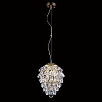 подвесной светильник crystal lux charme sp3+3 led gold/transparent в Пскове