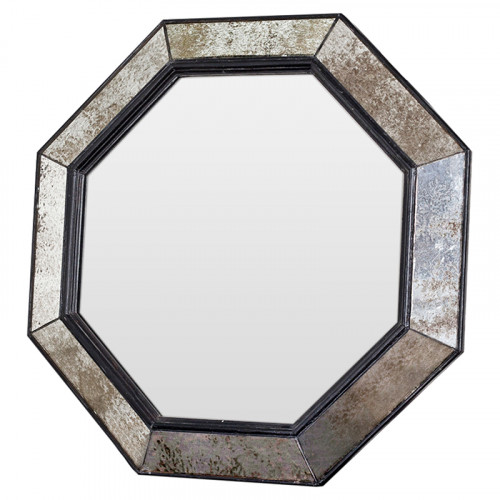 зеркало венецианское восьмиугольное черное в состаренной раме black swan в Пскове