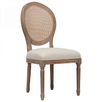 стул vintage french round cane back кремовый лён в Пскове