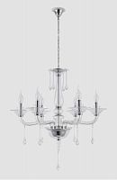 подвесная люстра crystal lux monica sp6 chrome/transparent в Пскове