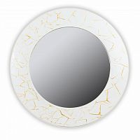 зеркало белое круглое диаметр 90 см с золотым декором fashion white gold в Пскове