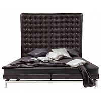 кровать двуспальная 180х200 коричневая из экокожи boss bed в Пскове