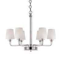 люстра brch9021-6 от delight collection белая/прозрачная/никель в Пскове