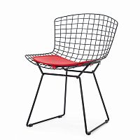 стул bertoia side кожаный standart черный в Пскове