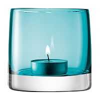 подсвечник стеклянный бирюзовый для чайной свечи light colour, 8,5 см в Пскове