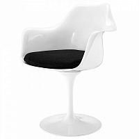 стул eero saarinen style tulip armchair черная подушка в Пскове