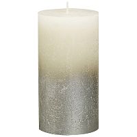 свеча большая кремовая с серебром rustic, 130х68 мм в Пскове