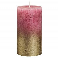 свеча большая красная с золотом rustic, 130х68 мм в Пскове