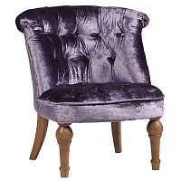 кресло sophie tufted slipper chair вельвет фиолетовое в Пскове