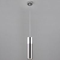 подвесной светильник eurosvet double topper 50135/1 led хром/черный жемчуг в Пскове