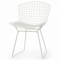 стул bertoia side кожаный standart белый в Пскове