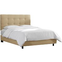 кровать двуспальная 160х200 бежевая alice tufted beige в Пскове