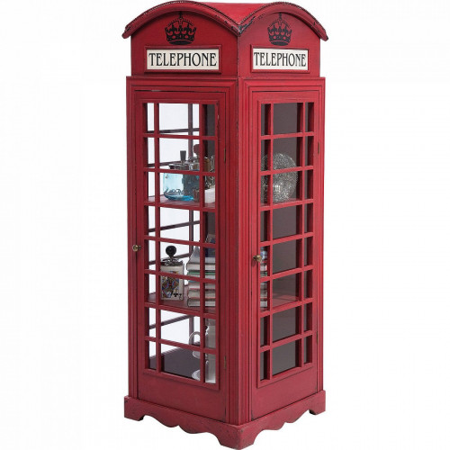 шкаф-витрина london telephone красный в Пскове