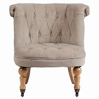 кресло amelie french country chair серо-бежевое в Пскове