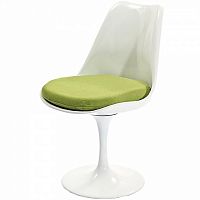 стул eero saarinen style tulip chair зеленая подушка в Пскове