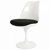 стул eero saarinen style tulip chair черная подушка в Пскове