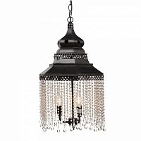 люстра подвесная черная с хрустальными подвесками chandelier в Пскове