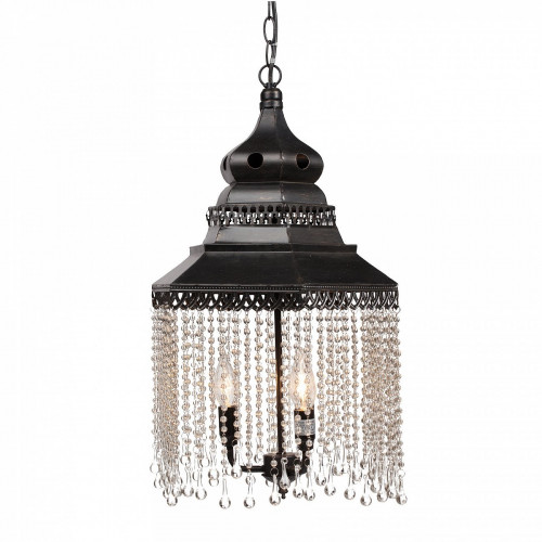 люстра подвесная черная с хрустальными подвесками chandelier в Пскове