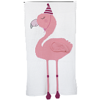 плед фламинго 60*120 белый+розовый бутон в Пскове