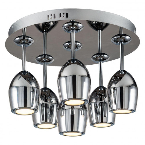 дизайнерская потолочная светодиодная люстра spot light merlot 1194668 хром в Пскове
