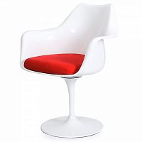 стул eero saarinen style tulip armchair красная подушка в Пскове