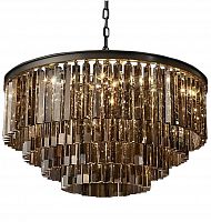 люстра odeon 4 rings smoke черное основание, дымчатое стекло в Пскове