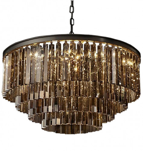 люстра odeon 4 rings smoke черное основание, дымчатое стекло в Пскове