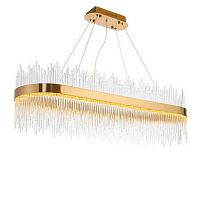 люстра stripglass l100 латунь, прозрачное стекло в Пскове