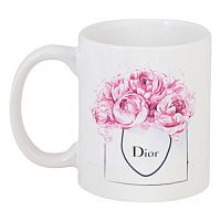 кружка с рисунком dior peonies в Пскове