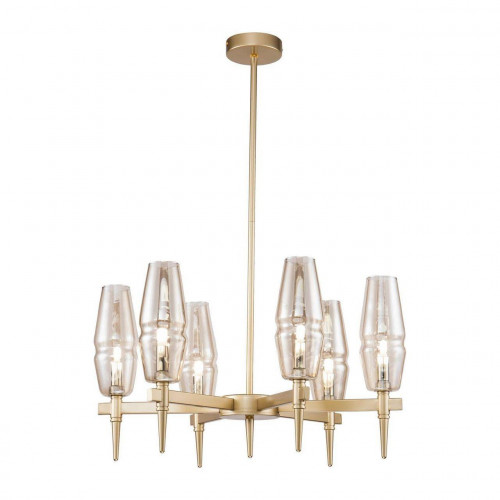 подвесная люстра maytoni lita h002pl-06g янтарная в Пскове