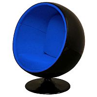 кресло eero ball chair синее с черным в Пскове