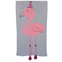 плед фламинго 60*120 св.серый меланж+розовый бутон в Пскове